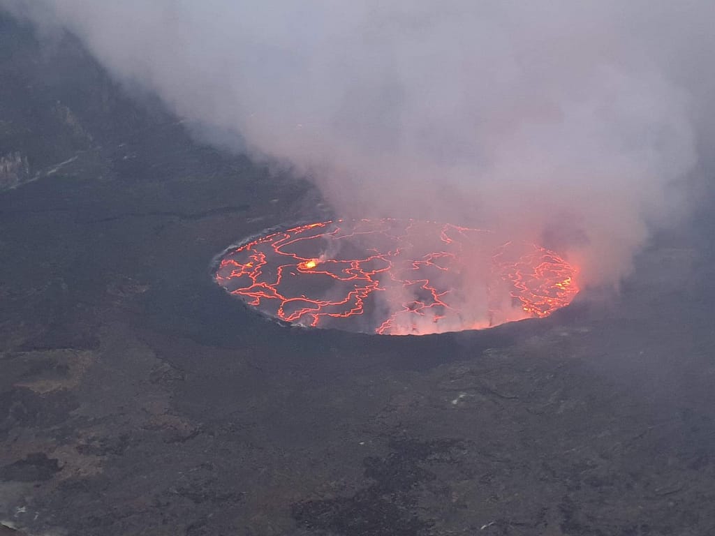 Nyiragongo Volcano Trek Virunga DRC lava lake close up